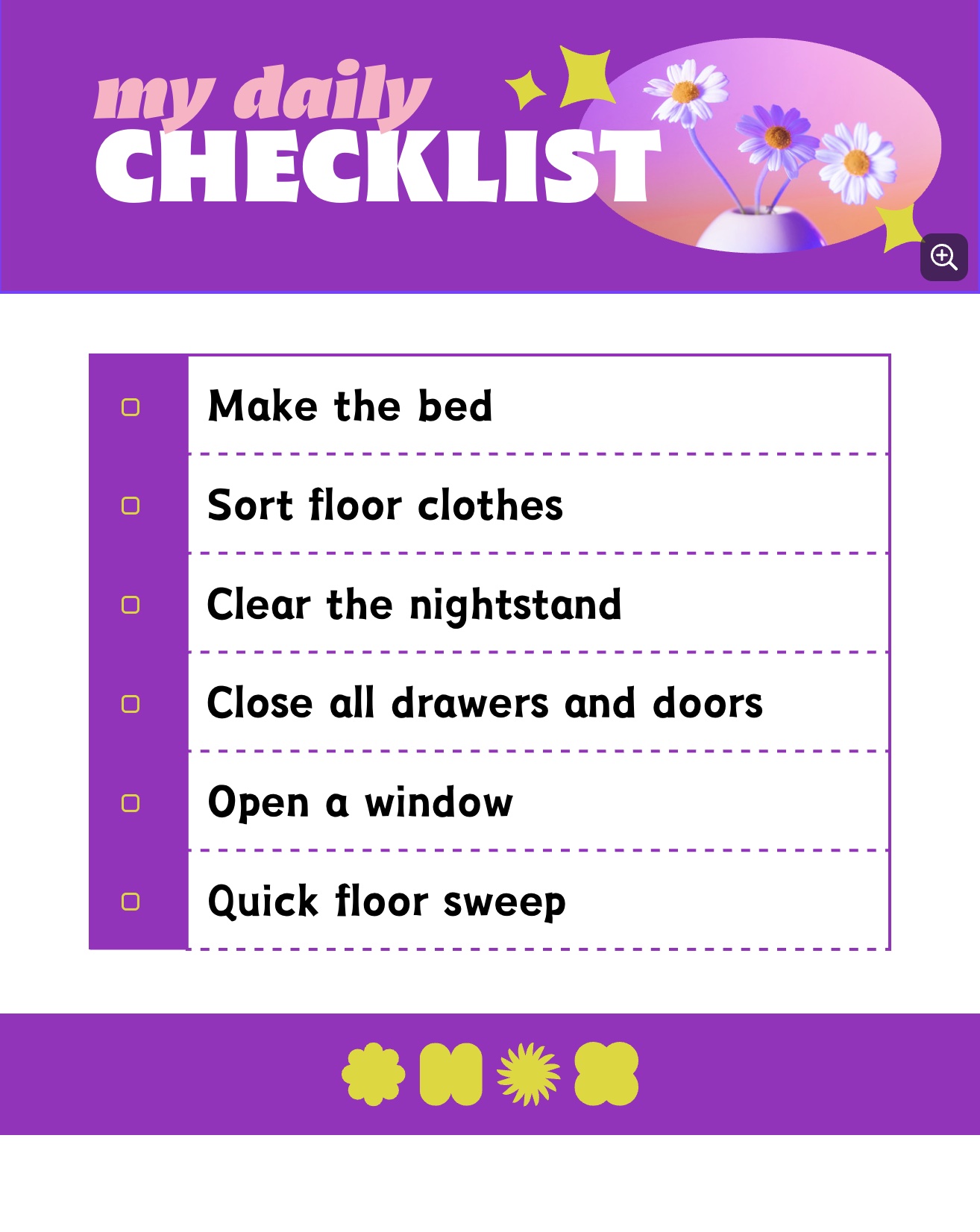 Bedroom Quick-Tidy Checklist