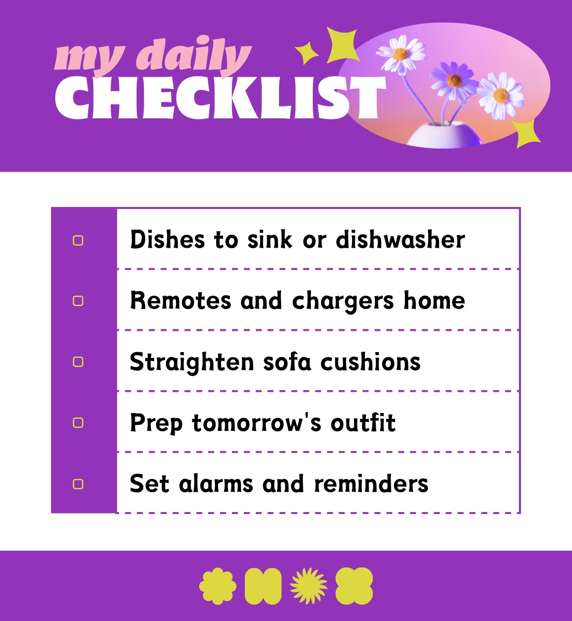 Nightly 2-Minute Reset Checklist